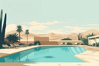 Swimming pool landscape architecture outdoors nature. AI generated Image by rawpixel.