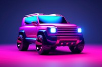 Neon icon SUV purple vehicle wheel. AI generated Image by rawpixel.