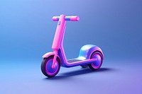 Neon icon scooter vehicle purple pink. 