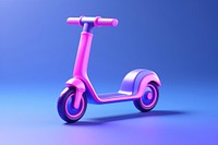 Neon icon scooter vehicle purple wheel. 