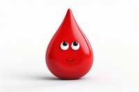 Red drop donation white background porcelain emoticon. AI generated Image by rawpixel.