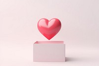 Hand drop heart box celebration symbol. AI generated Image by rawpixel.