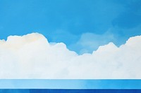 Blue sky clean backgrounds painting outdoors. 