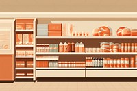 Supermarket shelf arrangement variation. 