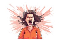 Pms shouting adult woman. AI generated Image by rawpixel.