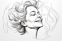 Drawing sketch adult woman. AI generated Image by rawpixel.