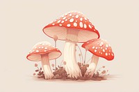 Amanita muscaria mushroom fungus agaric. AI generated Image by rawpixel.