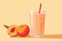 Juice smoothie peach drink. 