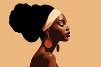 African woman portrait adult art. AI generated Image by rawpixel.