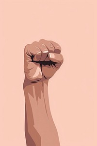 Woman hand adult fist cartoon. 