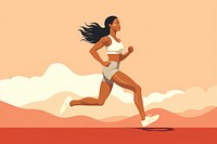 Woman runner running jogging adult. AI generated Image by rawpixel.