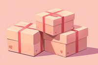 Delivery parcel boxs cardboard carton pink.