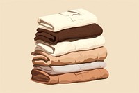 Stack of shirts towel brown crumpled.