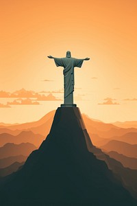 Brazil sculpture symbol statue. AI generated Image by rawpixel.