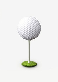 Golf ball golf sports white background. 