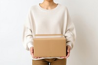 Cardboard sweater carton box. 