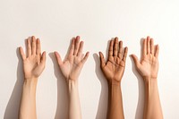 Finger hand gesturing person. 