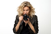 German woman photographer portrait camera adult. AI generated Image by rawpixel.