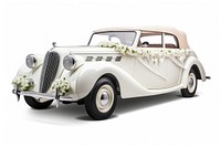 Wedding car vehicle white background transportation. 