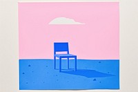Furniture art chair blue. AI generated Image by rawpixel.
