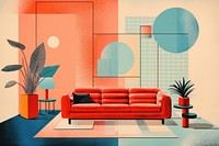 Living room art architecture furniture. AI generated Image by rawpixel.