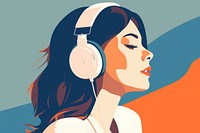Headphones headset adult woman. AI generated Image by rawpixel.