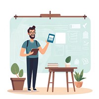 Teacher adult entrepreneur portability. AI generated Image by rawpixel.