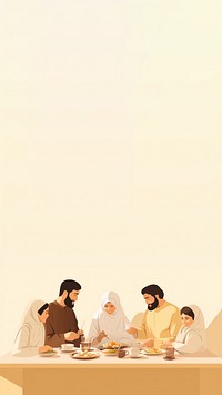 Muslim family adult togetherness sitting. AI generated Image by rawpixel.