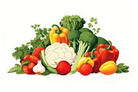 Fresh assorted vegetables cauliflower plant food. 