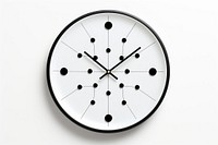 Modern clock black white background chandelier. 