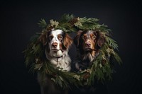 Dog christmas portrait animal. AI generated Image by rawpixel.