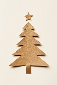 Chrismas tree christmas paper white background. AI generated Image by rawpixel.