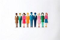 People white background representation togetherness. AI generated Image by rawpixel.