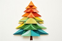 Chrismas tree origami craft paper. 