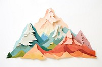 Mountain painting origami paper. 