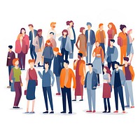 Crowd standing cartoon people. AI generated Image by rawpixel.