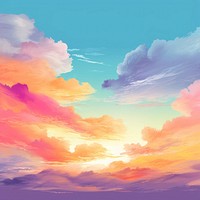 Sunset cloud sky backgrounds. AI generated Image by rawpixel.