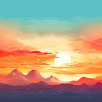 Sunset sky backgrounds landscape. 