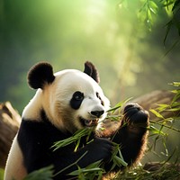 Panda bear wildlife animal. 