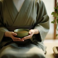 Japanese tea ceremony robe bowl hand. 