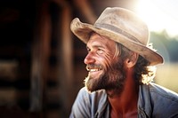 Country man portrait smile laughing. 