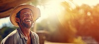 Country man smile laughing portrait. 