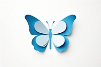 Butterfly paper blue logo. 