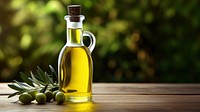 Olive oil bottle food refreshment. AI generated Image by rawpixel.