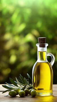 Olive oil bottle refreshment container. 