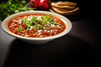 Pozole food soup meal. 