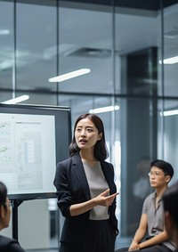 Asian office worker screen adult architecture. AI generated Image by rawpixel.