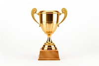 Trophy gold white background achievement. AI generated Image by rawpixel.