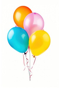 Balloon party white background anniversary. AI generated Image by rawpixel.