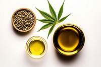 Hemp oil plant herbs seed. 